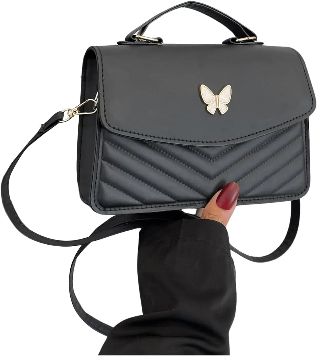 Floerns Women's Small Crossbody Bag Butterfly Leather Cute Clutch Purse Shoulder Bag