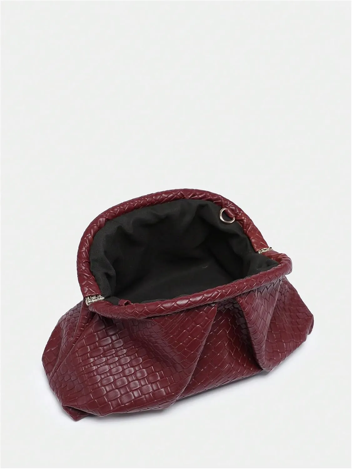 Floerns Women's Vintage Leather Ruched Bag Evening Handbag Dumpling Clutch Purse