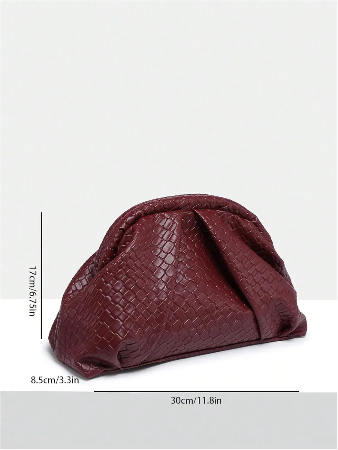Floerns Women's Vintage Leather Ruched Bag Evening Handbag Dumpling Clutch Purse