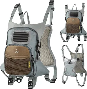 Fly Fishing Chest Pack Waterproof Fishing Tackle Backpack Lightweight Chest Pack Fly Fishing Pouch with Multiple Compartments fishing Pack
