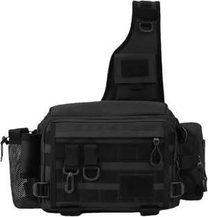 Fly Fishing Waist Tackle Bag, Large Capacity Outdoor Waterproof Fishing Tackle Bag Storage Gear (A)