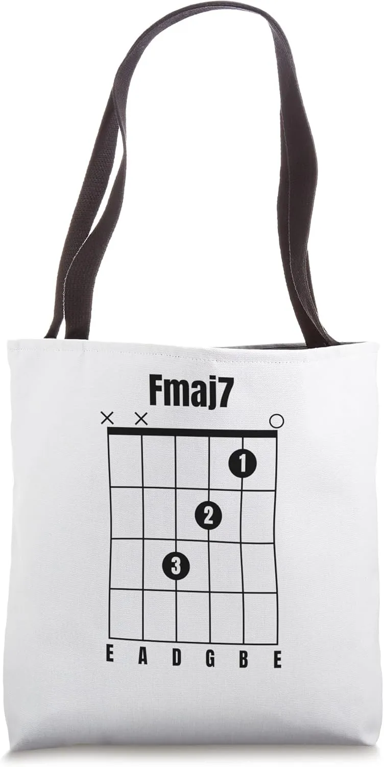 Fmaj7 Guitar Chord Music Instrument TAB Guitarist Tote Bag