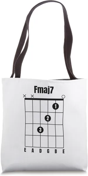 Fmaj7 Guitar Chord Music Instrument TAB Guitarist Tote Bag
