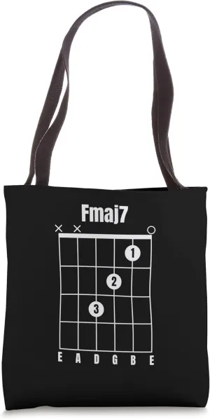 Fmaj7 Guitar Chord Music Instrument Tablature Guitarist Tote Bag