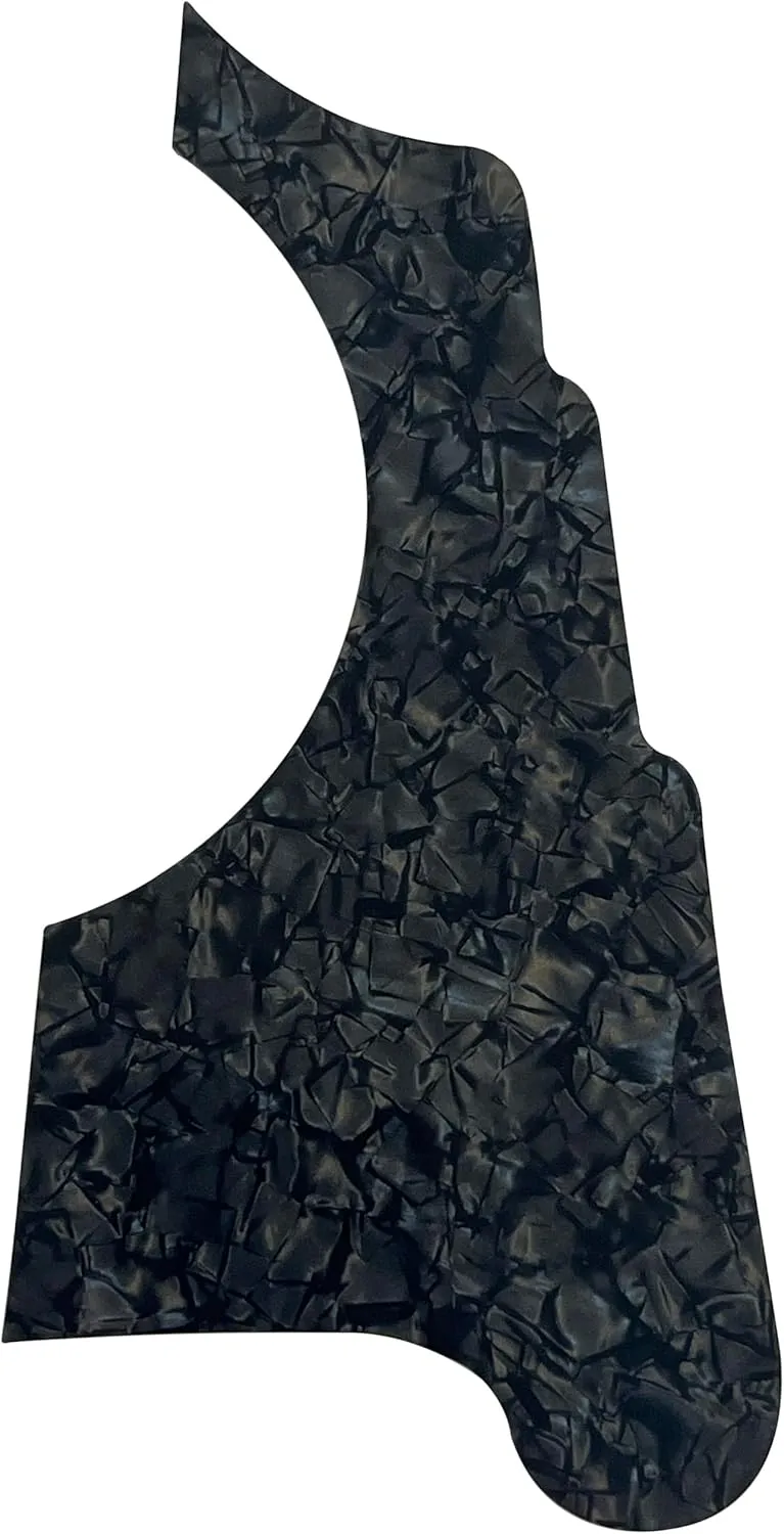 For D'Angelico Style Acoustic Guitar Pickguard Scratch Plate (Black Pearl)