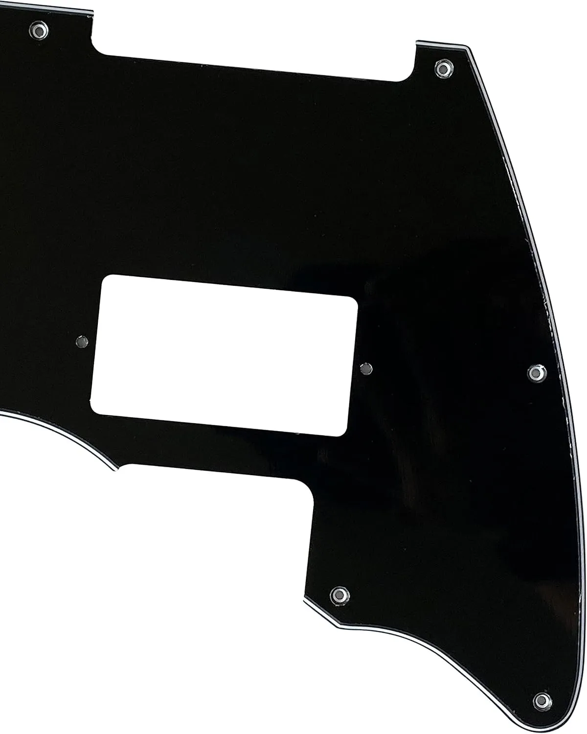 For Fender Warmoth MJT Telemaster Jazzcaster PAF Style Guitar Pickguard Scratch Plate (3 Ply Black)