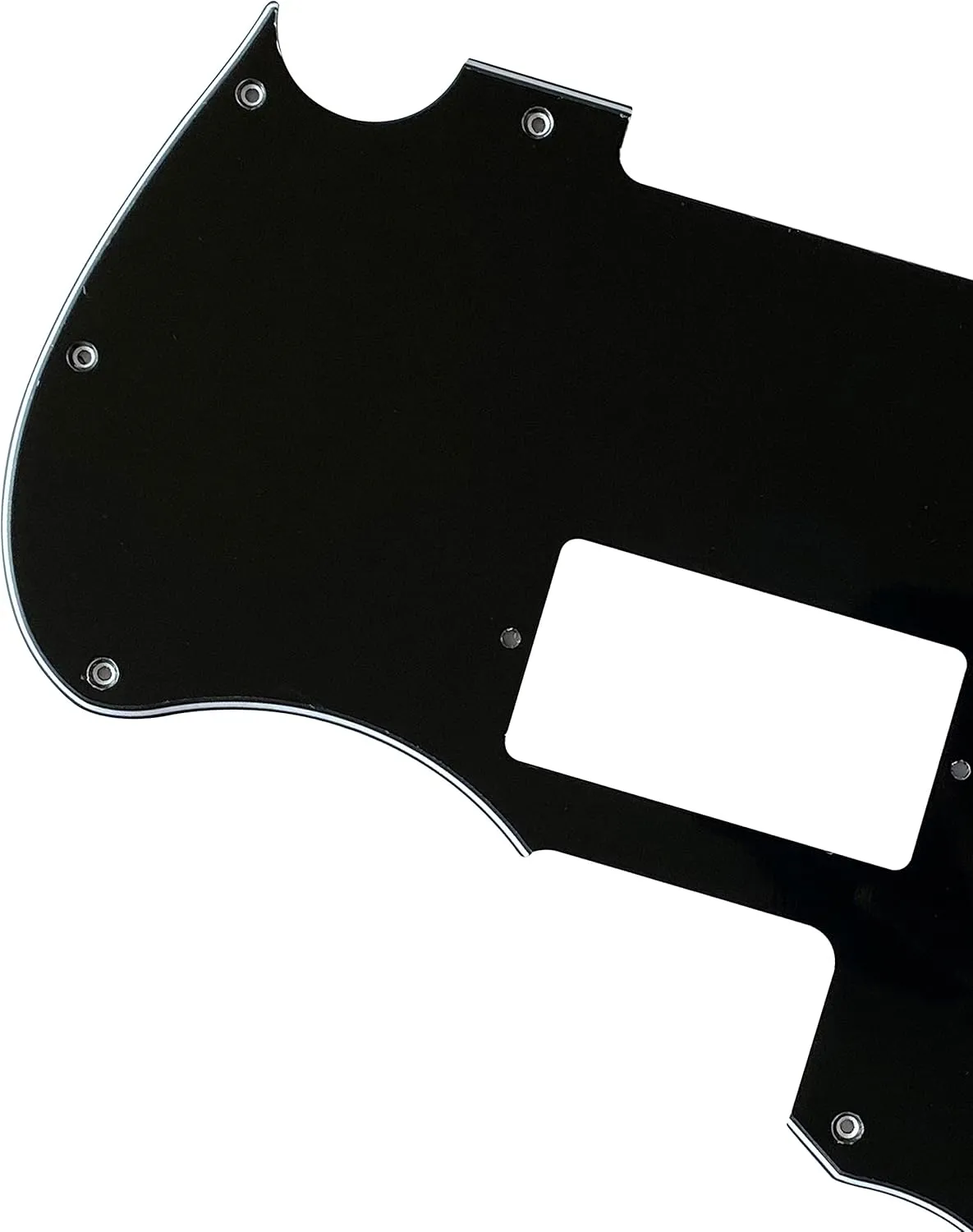 For Fender Warmoth MJT Telemaster Jazzcaster PAF Style Guitar Pickguard Scratch Plate (3 Ply Black)