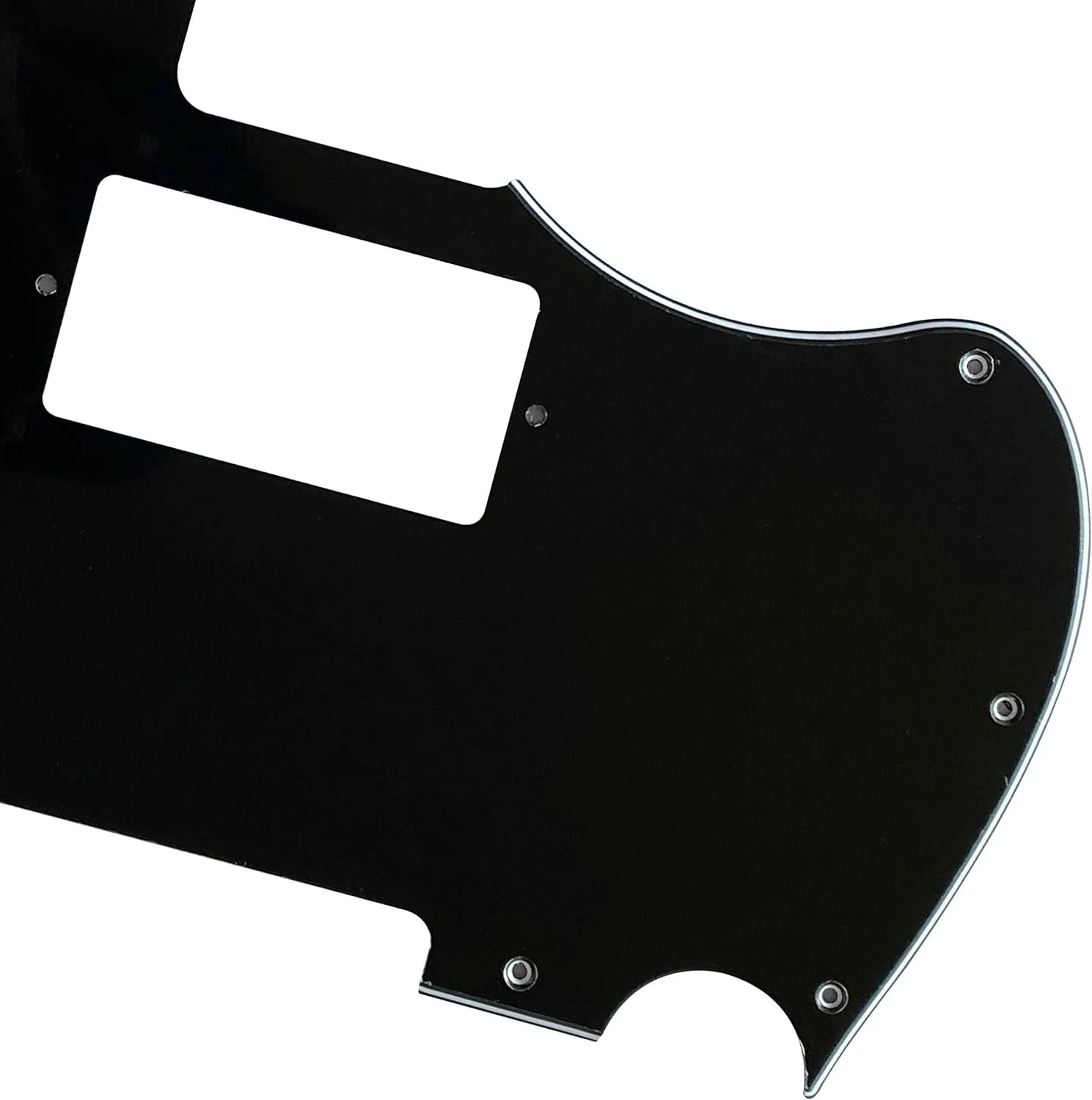 For Fender Warmoth MJT Telemaster Jazzcaster PAF Style Guitar Pickguard Scratch Plate (3 Ply Black)