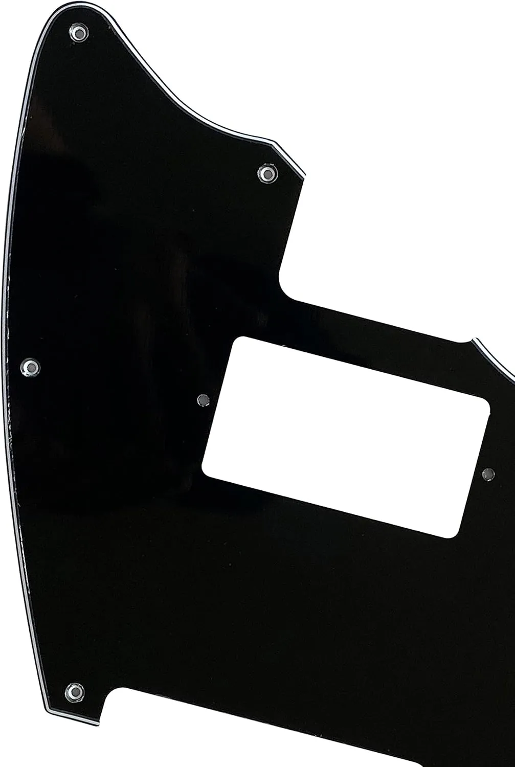 For Fender Warmoth MJT Telemaster Jazzcaster PAF Style Guitar Pickguard Scratch Plate (3 Ply Black)