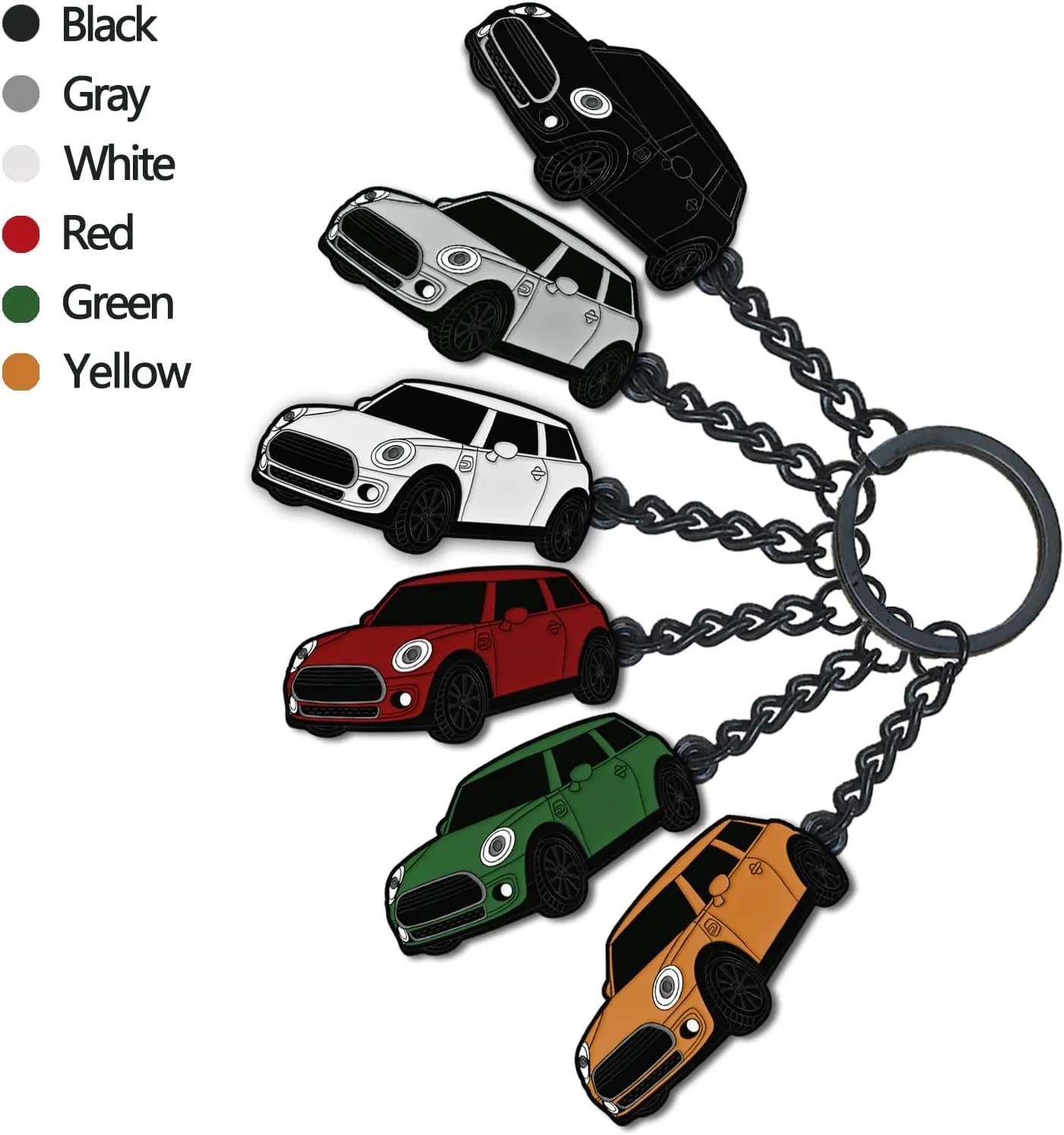 For Mini Cooper Keychain，For Mini Cooper/Cooper S Accessories 2014-2022，Metal Keychain