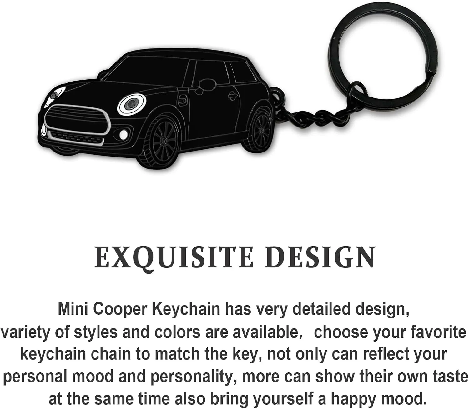 For Mini Cooper Keychain，For Mini Cooper/Cooper S Accessories 2014-2022，Metal Keychain