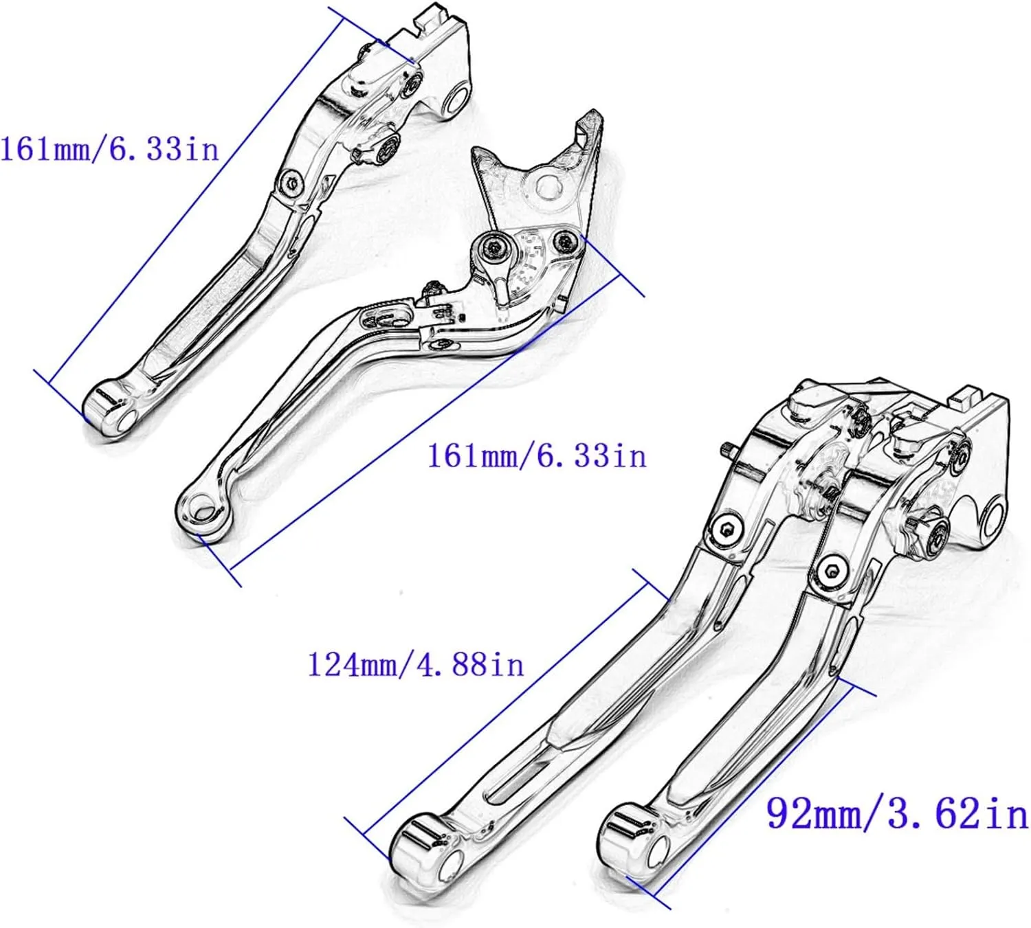 for V&ESPA GTS 125 250 300 GTS125 GTS250 GTS300 / Granturismo 125/ Granturismo 200 CNC Short/Long Scooter Disc Brake Levers