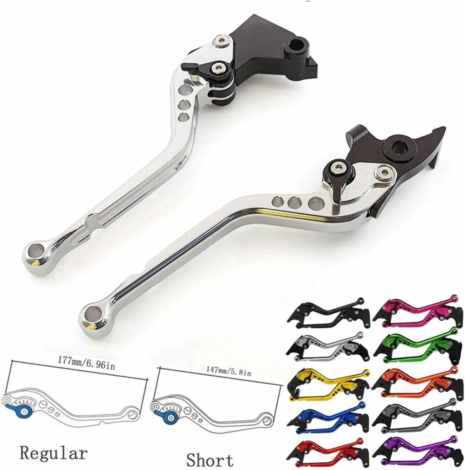 for V&ESPA LML 125 150 200 Star PX125 PX150 PX200 PX Disc Models Motorcycle Accessories Short&Long Adjustable Brake Clutch Lever