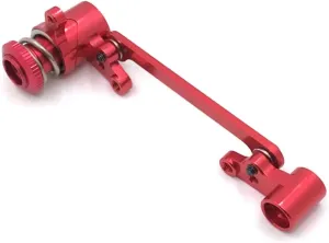 for WLtoys for 144001 144002 1/14 124016 124017 124018 124019 1/12 RC Car Upgrade Parts Metal Steering Group Assembly Set RC Upgrade Parts(Red)