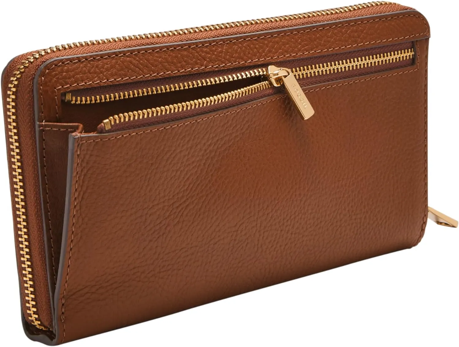 Fossil Women's Liza Leather Zip Around Clutch Wallet with Wristlet Strap