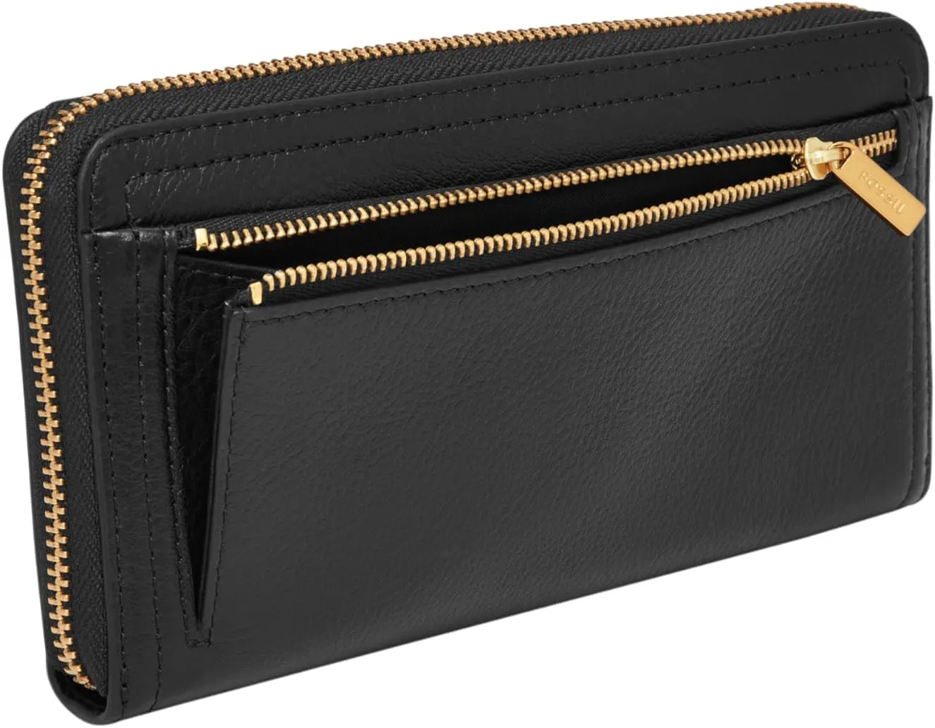 Fossil Women's Logan RFID-Blocking Zip Around Clutch Wallet with Wristlet Strap