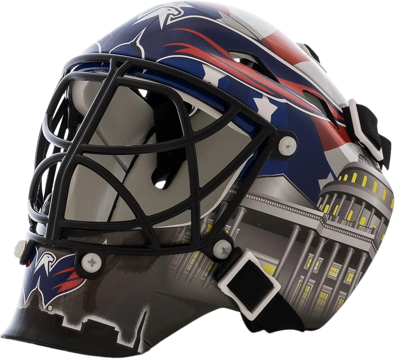 Franklin Sports NHL Team Logo Mini Hockey Goalie Mask with Case - Collectible Goalie Mask with Official NHL Logos and Colors