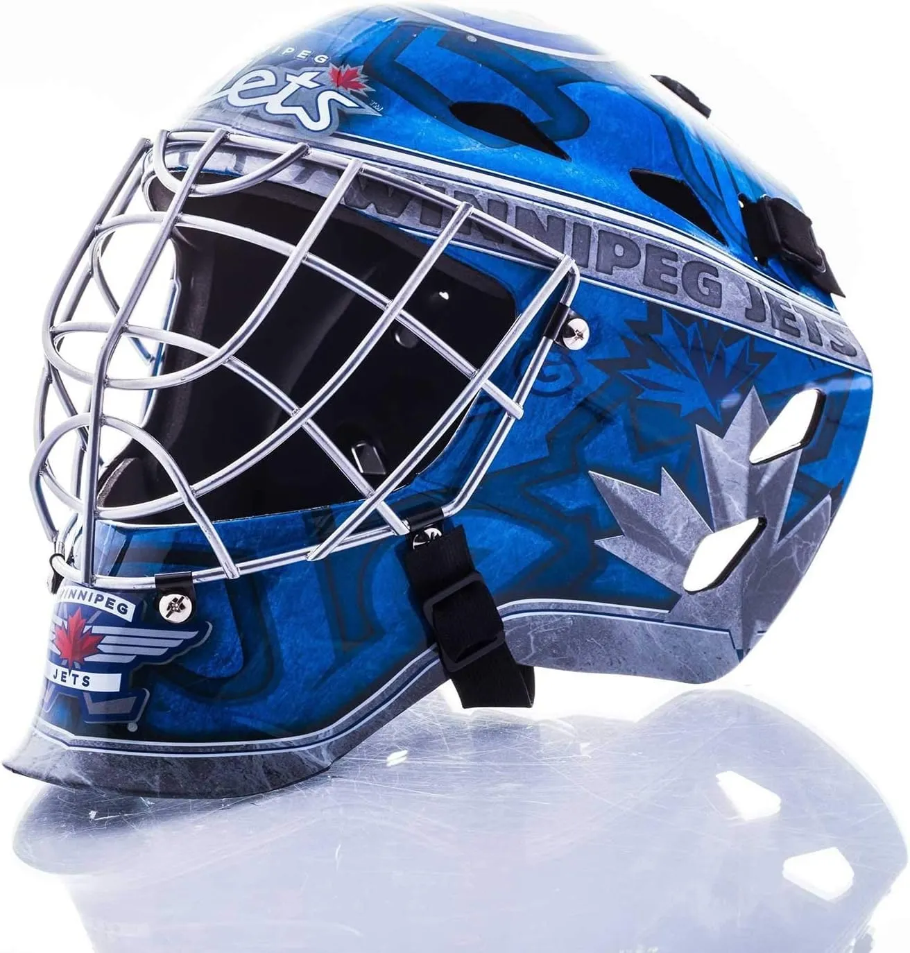 Franklin Sports NHL Team Logo Mini Hockey Goalie Mask with Case - Collectible Goalie Mask with Official NHL Logos and Colors