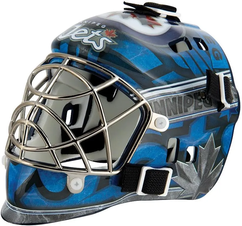 Franklin Sports NHL Team Logo Mini Hockey Goalie Mask with Case - Collectible Goalie Mask with Official NHL Logos and Colors