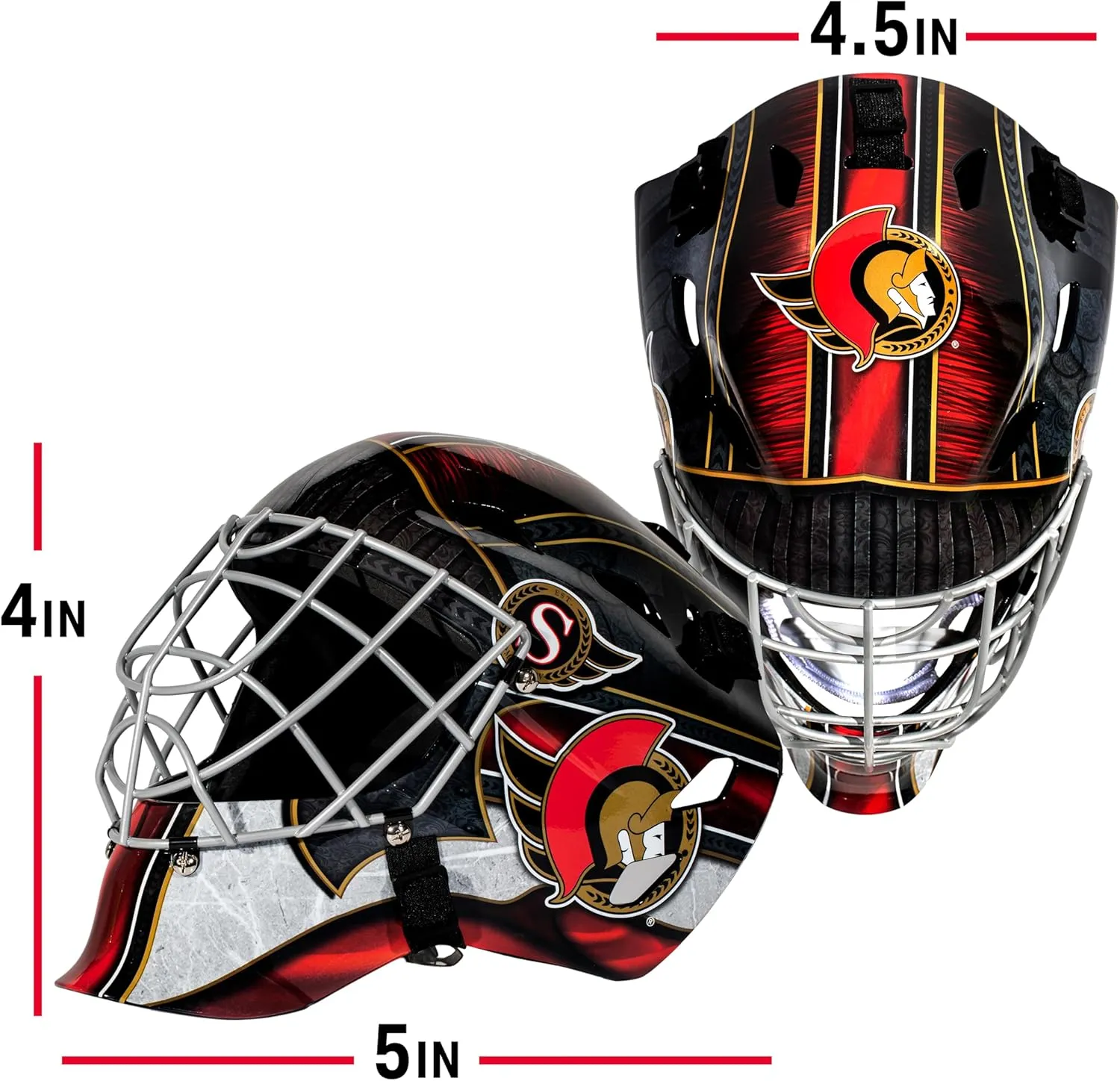 Franklin Sports NHL Team Logo Mini Hockey Goalie Mask with Case - Collectible Goalie Mask with Official NHL Logos and Colors