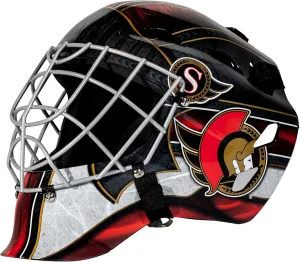 Franklin Sports NHL Team Logo Mini Hockey Goalie Mask with Case - Collectible Goalie Mask with Official NHL Logos and Colors