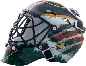 Franklin Sports NHL Team Logo Mini Hockey Goalie Mask with Case - Collectible Goalie Mask with Official NHL Logos and Colors