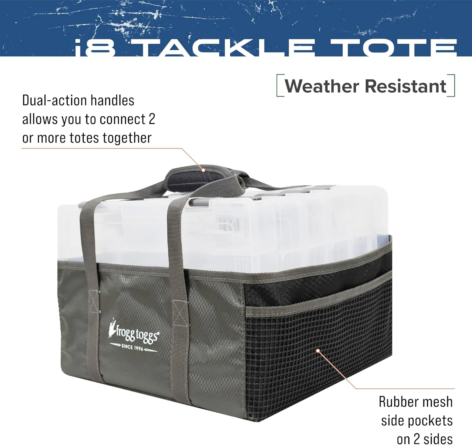 FROGG TOGGS Fishing Tray Tote, Secures Organizes and Protects Tackle Trays
