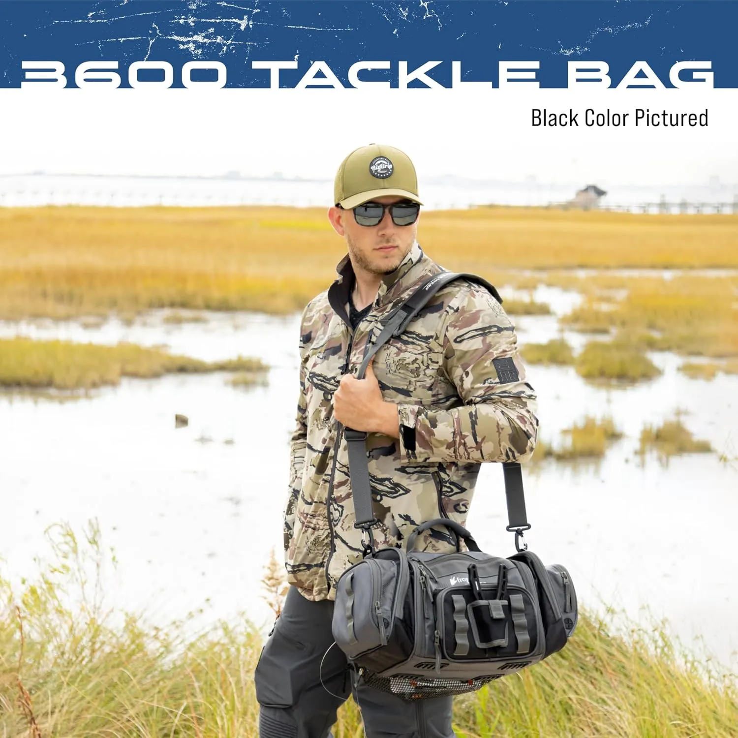 FROGG TOGGS Heavy Duty Fishing Tackle Duffle Bag, Includes Bait Trays