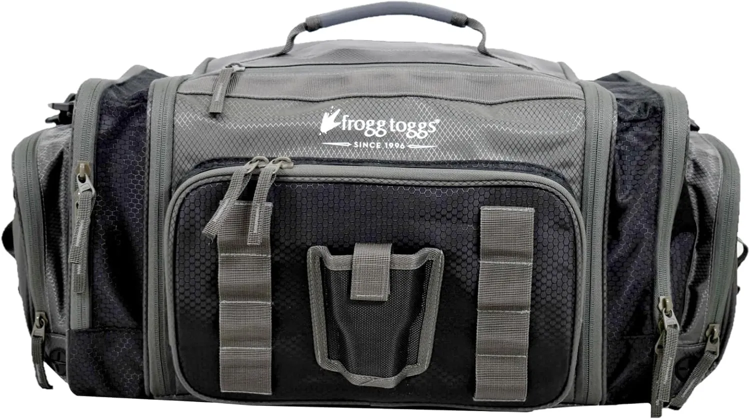 FROGG TOGGS Heavy Duty Fishing Tackle Duffle Bag, Includes Bait Trays