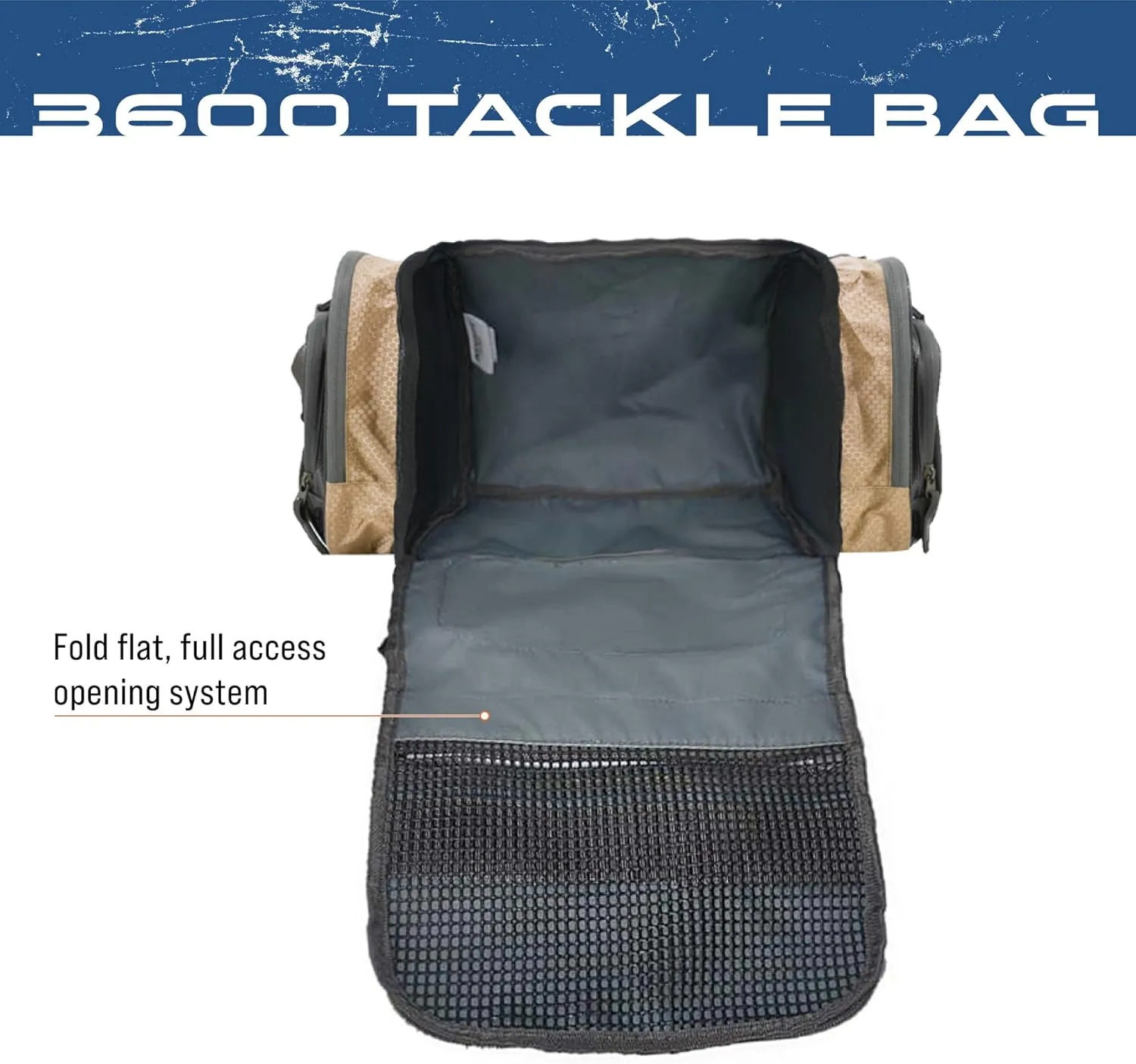 FROGG TOGGS Heavy Duty Fishing Tackle Duffle Bag, Includes Bait Trays