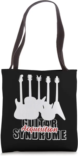 Funny Guitar Acquisition Syndrome GAS Rock & Roll Guitarist Tote Bag