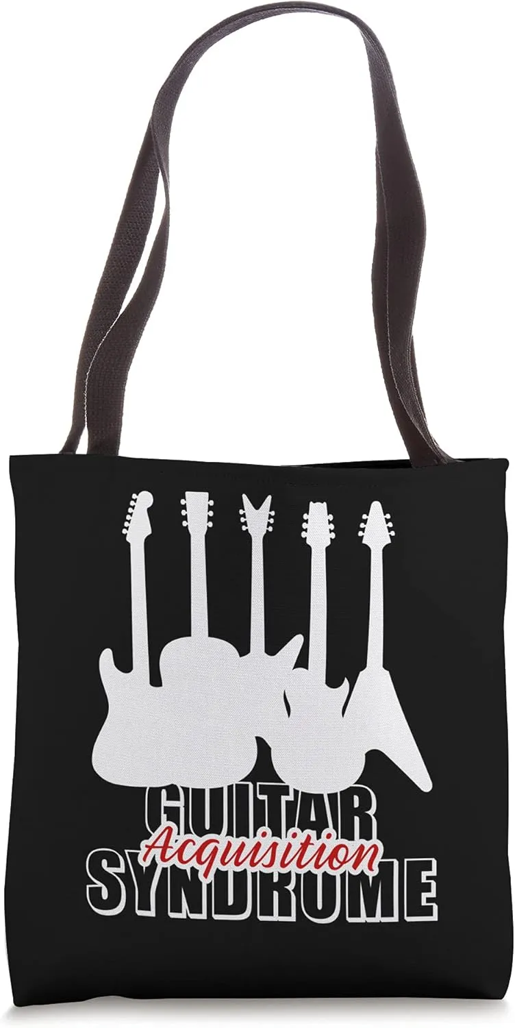Funny Guitar Acquisition Syndrome GAS Rock & Roll Guitarist Tote Bag