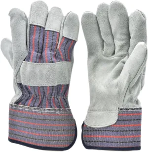 G & F Products unisex adult Safety Cuff Regular Grade work gloves, Grey, Large Pack of 5 US