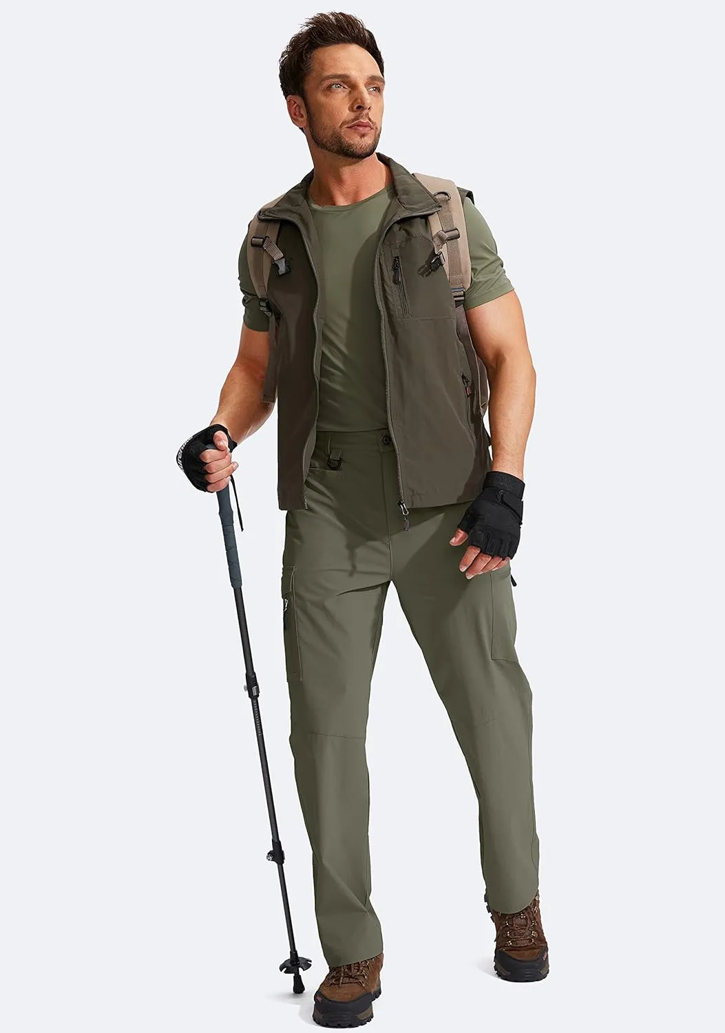 G Gradual Men's Hiking Cargo Pants Water Resistant Quick Dry Lightweight Outdoor Tactical Pants for Men with Multi Pocket