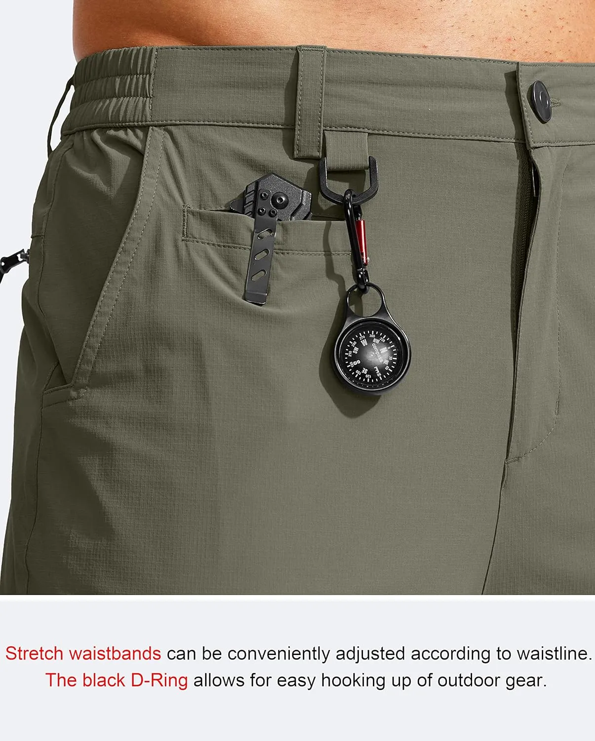 G Gradual Men's Hiking Cargo Pants Water Resistant Quick Dry Lightweight Outdoor Tactical Pants for Men with Multi Pocket