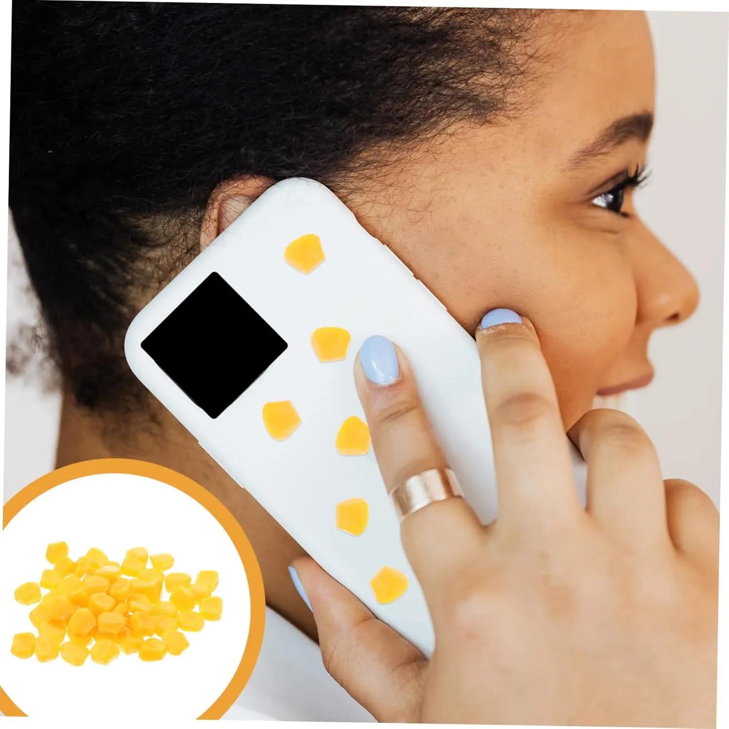 Gadpiparty Mobile Phone Ornament Handmade Phone Case Decor Fake Corn Cream Corn Corn Fake for Scrapbooking Creamed