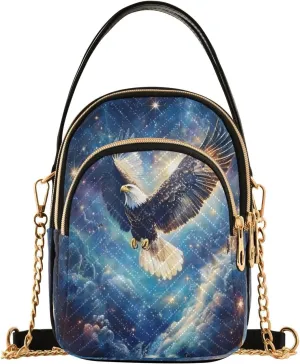 Galaxy Bird Space Nebula Crossbody Bag for Women Mini Cell Phone Purse Women's Shoulder Handbag