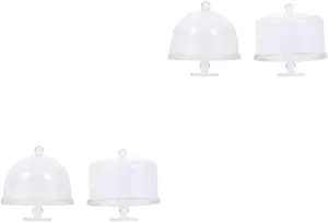 Garneck 5sets 2pcs Miniature Cake Stands Dessert Display for Dollhouses Fun Decorative Accessories Lightweight Mini Stuff 2pcs*5