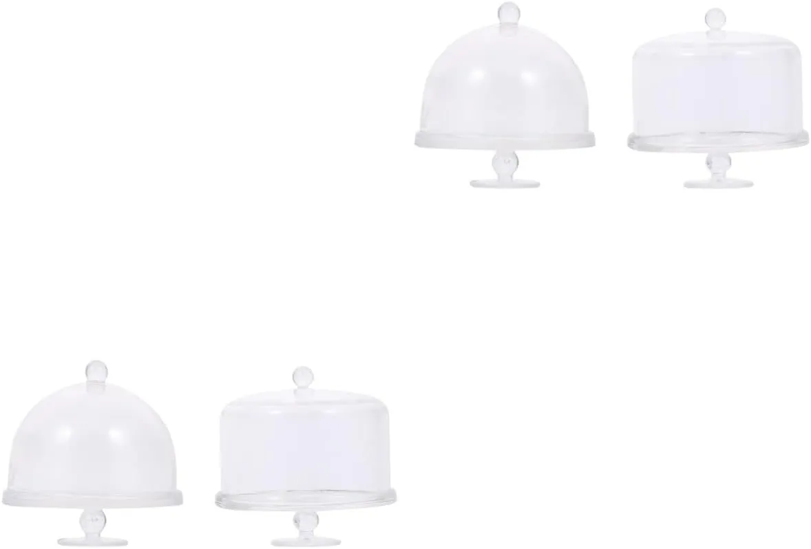 Garneck 5sets 2pcs Miniature Cake Stands Dessert Display for Dollhouses Fun Decorative Accessories Lightweight Mini Stuff 2pcs*5