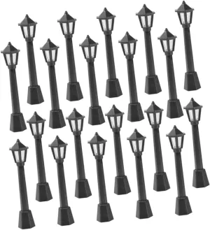 Garneck Miniature Simulation Streetlamp Model 20pcs Mini Street Lamp DIY Landscape Decorations for Desk
