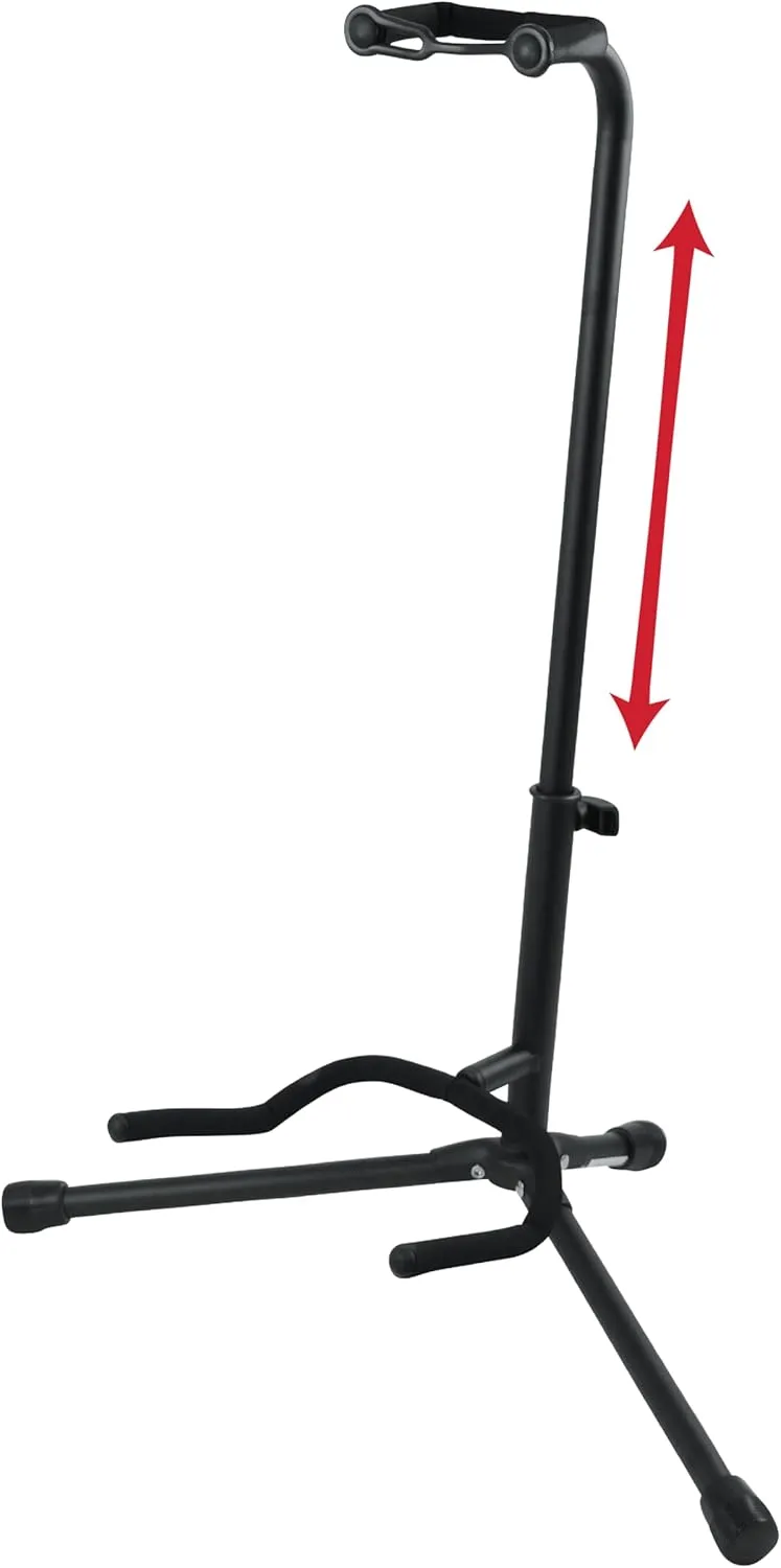 Gator Frameworks Adjustable Guitar Stand, Holds Single Electric or Acoustic Guitar, (GFW-GTR-1000)