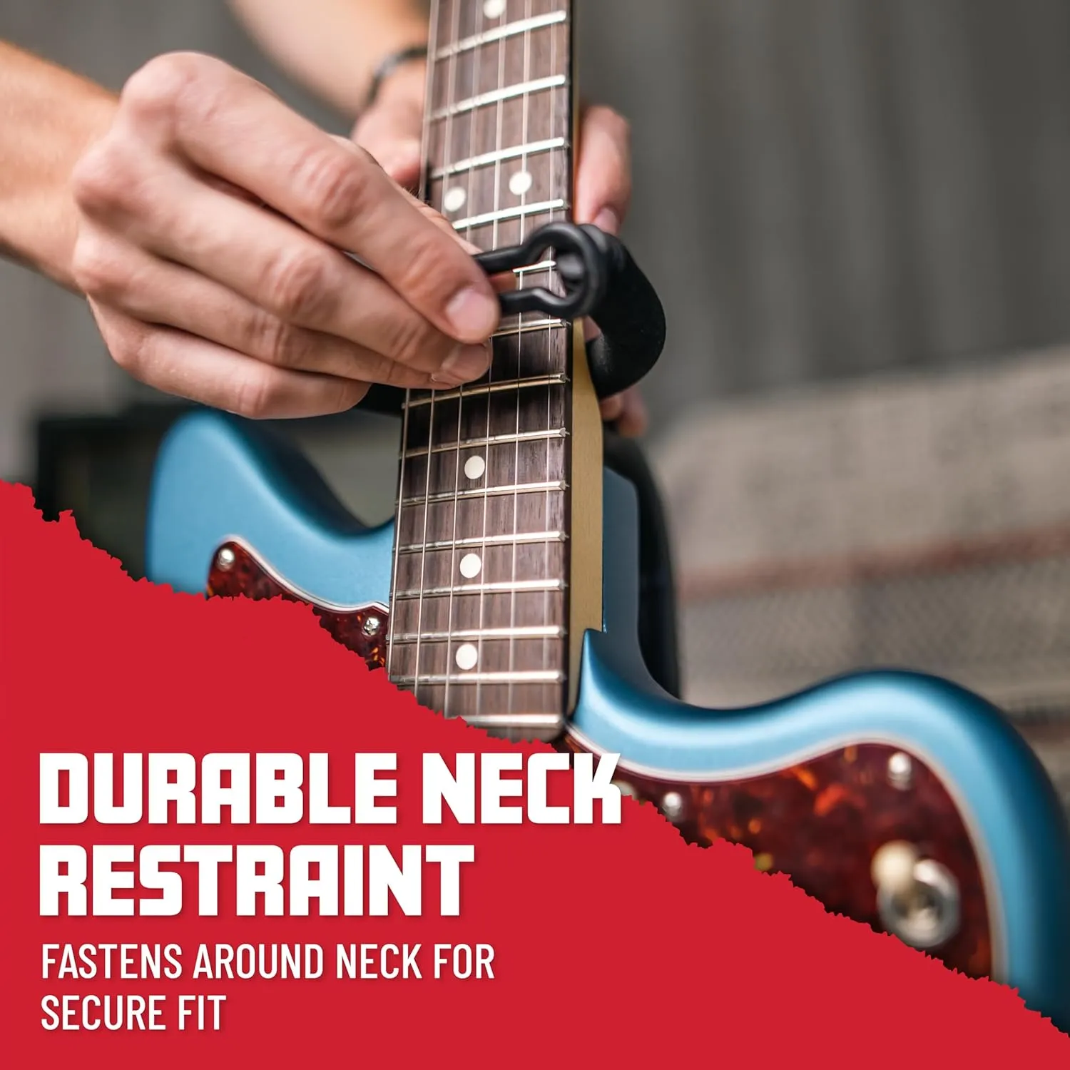 Gator Frameworks Adjustable Guitar Stand, Holds Single Electric or Acoustic Guitar, (GFW-GTR-1000)