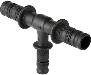 Geberit 624.311.00.5 Mepla Reduced Tee Fitting 32-16-32, Grey
