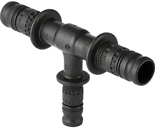 Geberit 624.311.00.5 Mepla Reduced Tee Fitting 32-16-32, Grey