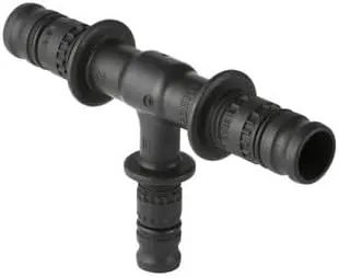 Geberit 624.319.00.5 Mepla Reduced Tee Fitting 32-26-32, Grey