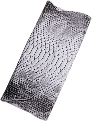 Genuine Leather Snakeskin Envelope Handbag Wallet Clutch for Women