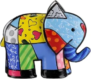 Gift Craft Romero Britto Miniature Elephant Animal Pop Art Figurine 331843 New Mini