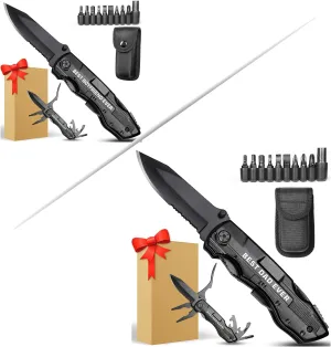 Gifts for Dad Boyfriend,Multitool Knife BEST BOYFRIEND EVER Multitool Knife BEST DAD EVER for Camping,Fathers Day Christmas Gifts for Dad, Valentines Day Gifts for Boyfriend, Gadget Gifts for Him