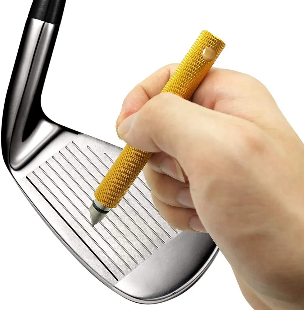 Golf Club Groove Sharpener Sharpening Tool Re-Grooving Cleaning Tool and Cleaner for Wedges & Irons