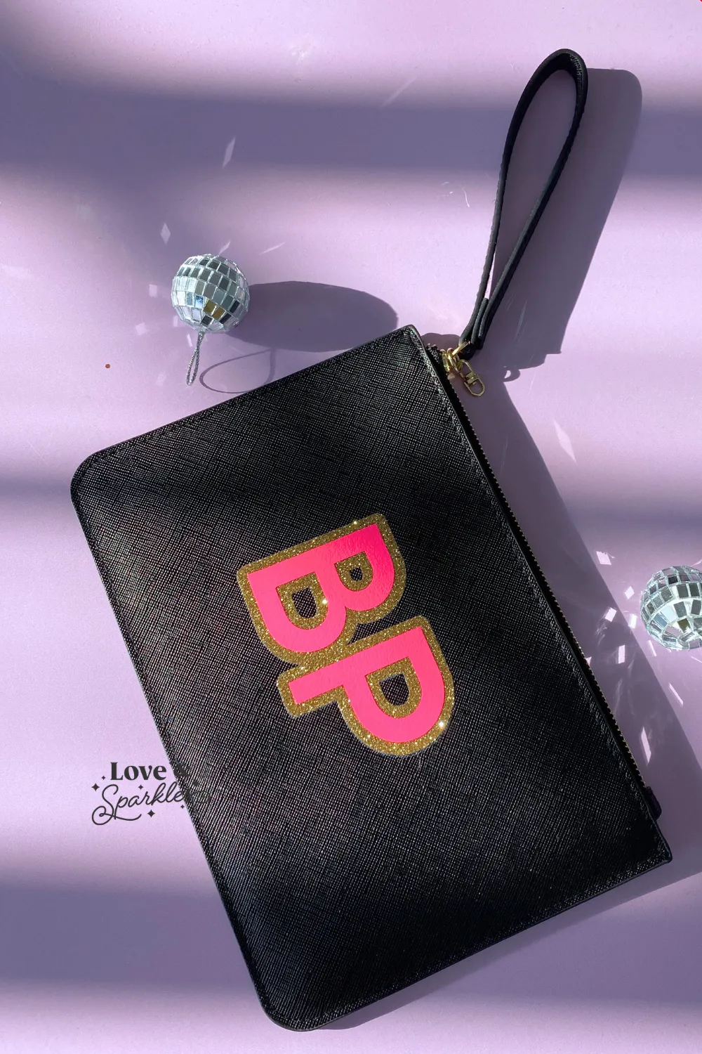 Gorgeous Monogram Vegan Leather Clutch Bag